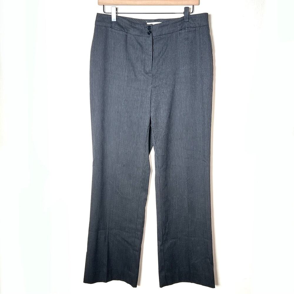 Talbots Gray Pinstripe Straight Leg Pants